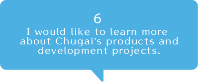 I would like to learn more about Chugai’s products and development projects.