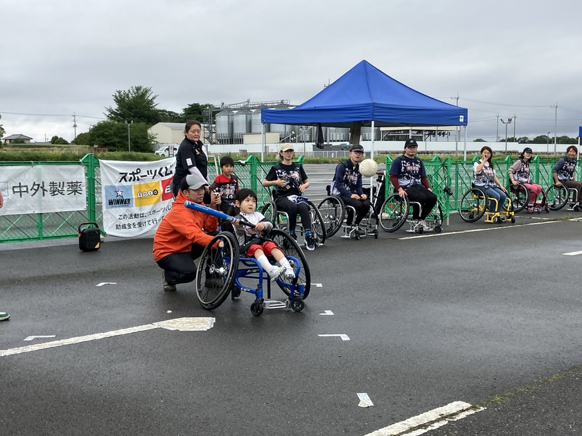 A scene of a child at the batter's box