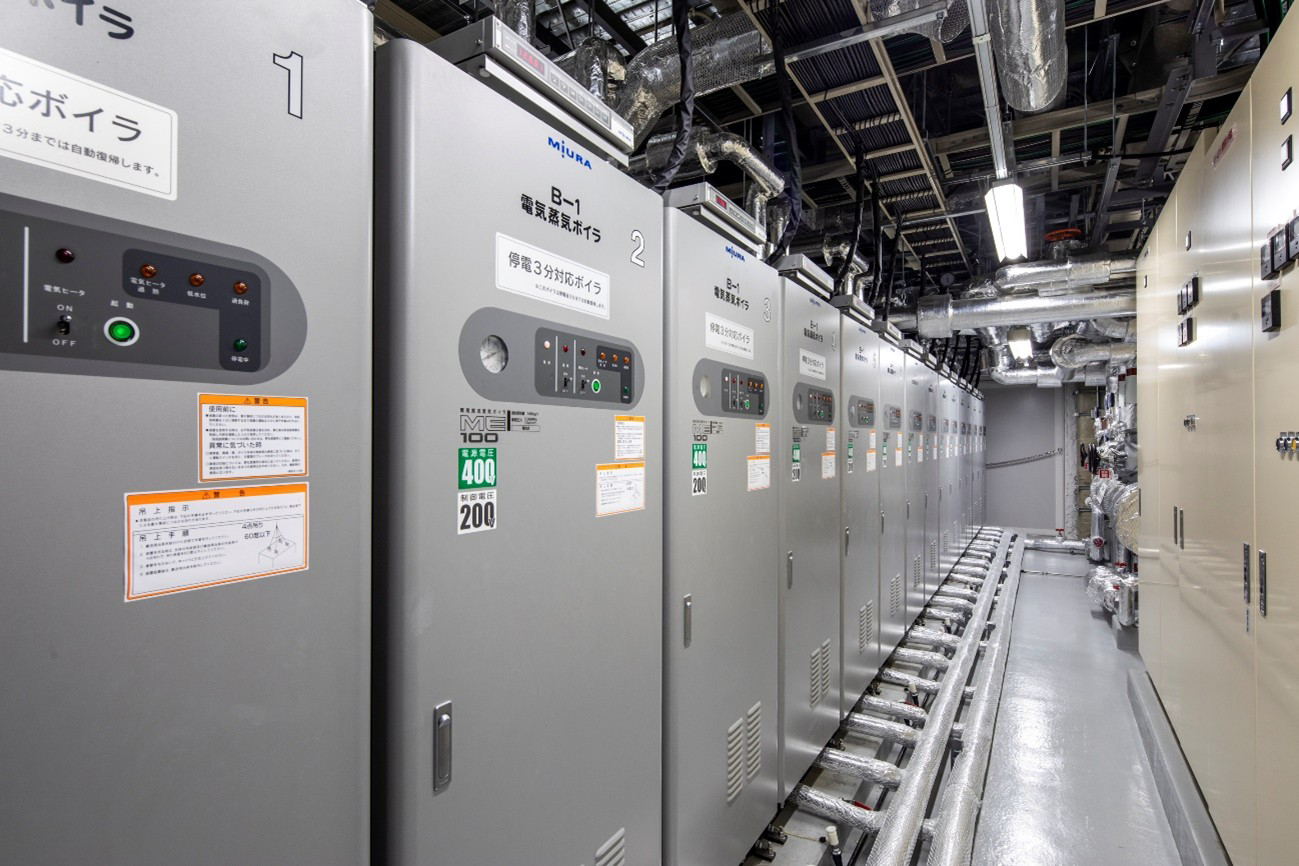 バイオ製造施設UK4の電気ボイラー