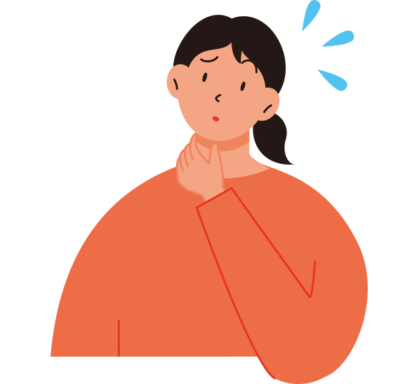 Illustration of thyroid dysfunction (hypothyroidism, hyperthyroidism)