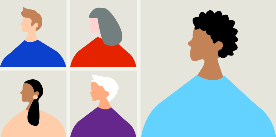 多種多様な人々のイラスト