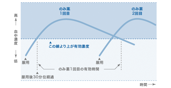 のみ薬の有効時間